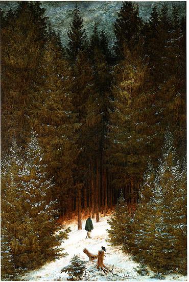 Caspar David Friedrich Der Chasseur im Walde Norge oil painting art